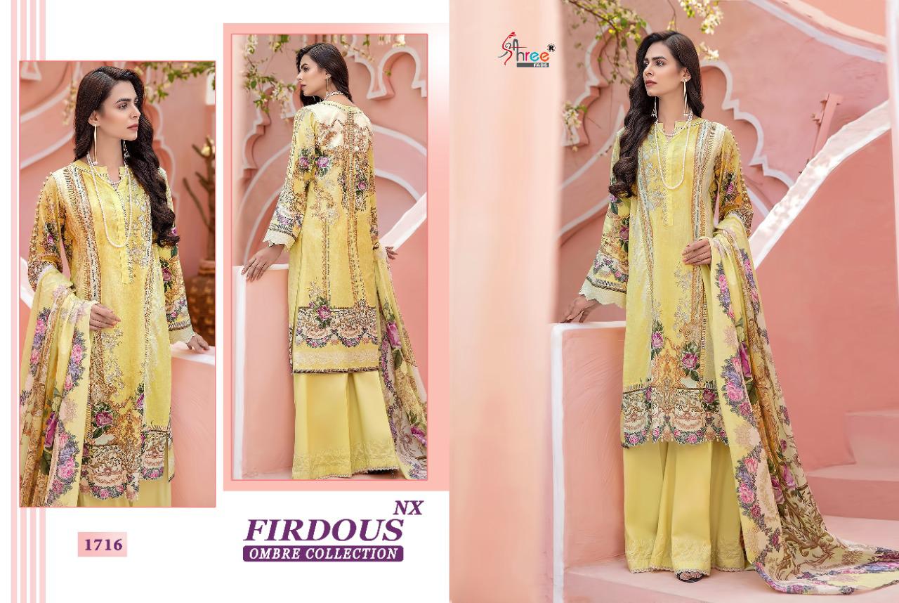 shree fabs firdous ombre collection nx cotton catchy look siffon dupatta salwar suit catalog