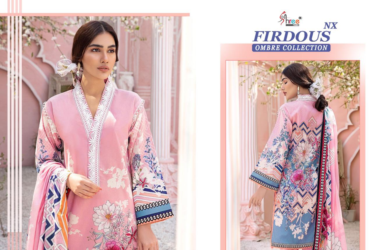 shree fabs firdous ombre collection nx cotton catchy look siffon dupatta salwar suit catalog