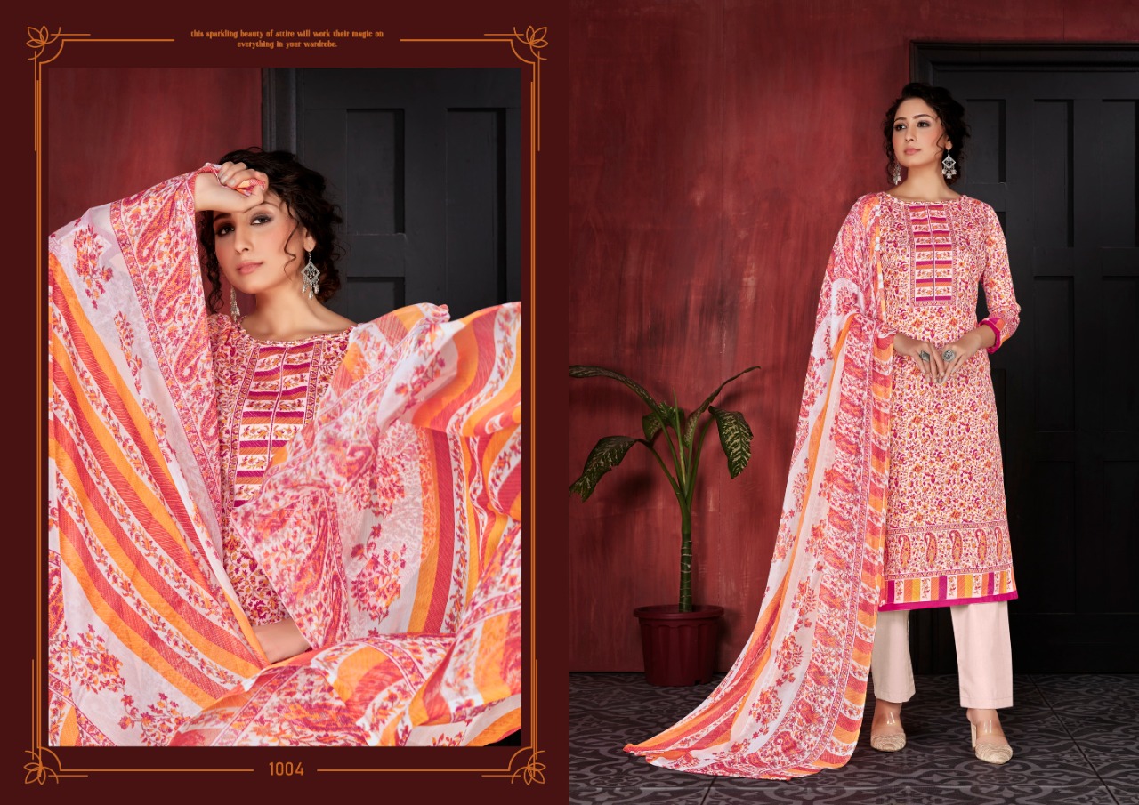 siyona jasmeet pure jam silk cotton digital print exclusive look salwar suit catalog