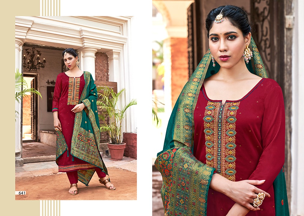 triple AAA kismat jam silk attrective Embroidery Work salwar suit catalog