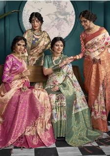 shakunt weaves kolaveri silk digital print attrective look saree catalog