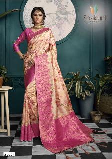 shakunt weaves kolaveri silk digital print attrective look saree catalog