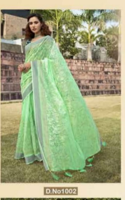 triveni nakshita vol 3 linen decent look saree catalog