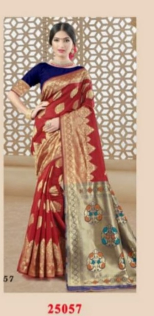 triveni nikita silk gorgeous look saree catalog