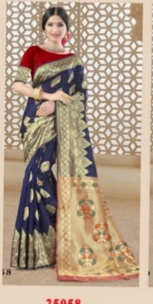 triveni nikita silk gorgeous look saree catalog