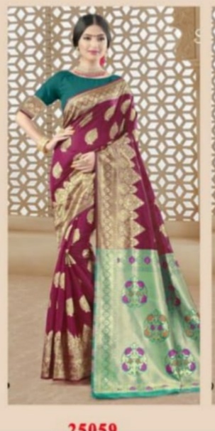 triveni nikita silk gorgeous look saree catalog