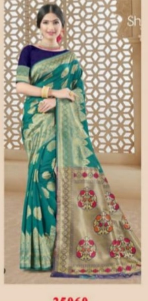 triveni nikita silk gorgeous look saree catalog