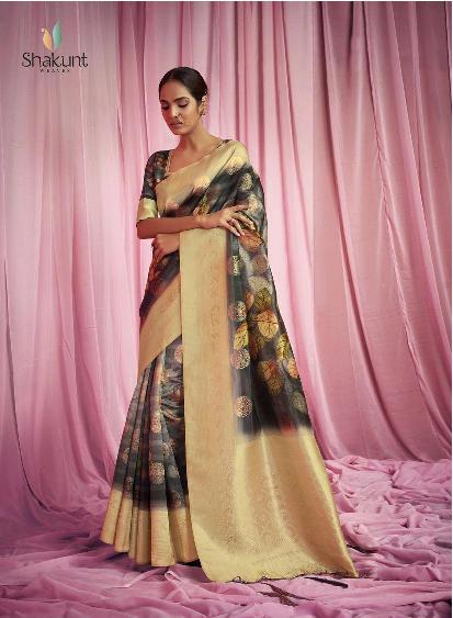 shakunt weaves ved vyas silk digital print elegant look saree catalog