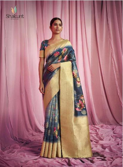 shakunt weaves ved vyas silk digital print elegant look saree catalog