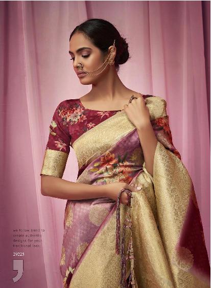 shakunt weaves ved vyas silk digital print elegant look saree catalog