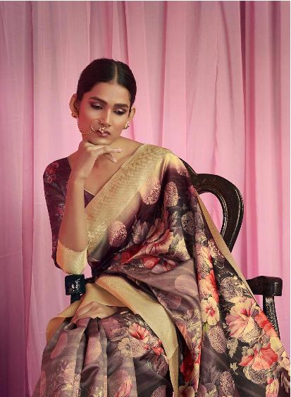 shakunt weaves ved vyas silk digital print elegant look saree catalog