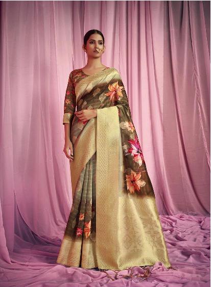 shakunt weaves ved vyas silk digital print elegant look saree catalog