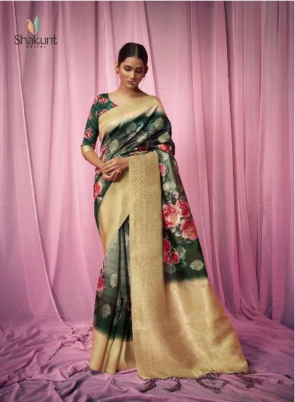 shakunt weaves ved vyas silk digital print elegant look saree catalog