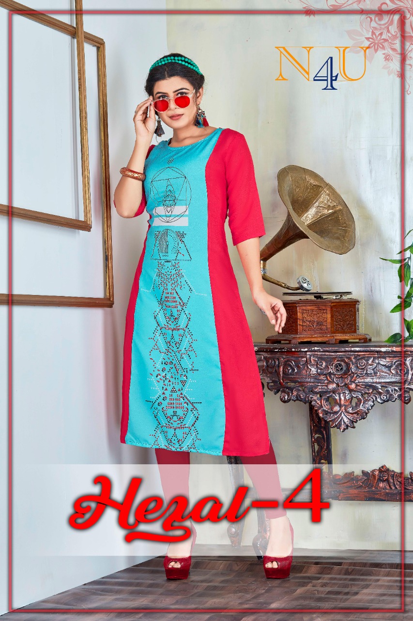 tunic house hezal 4 viscous rayon modern look kurti catalog