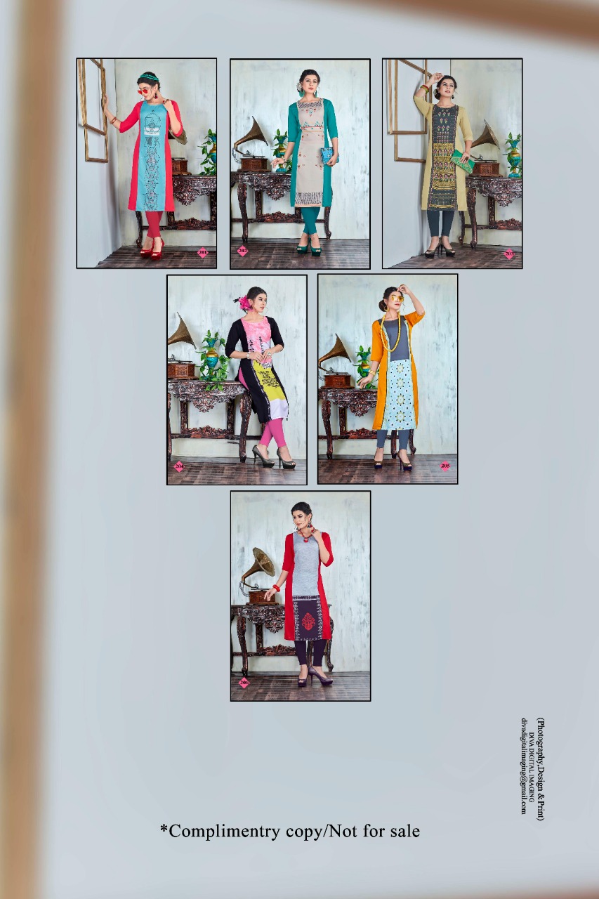 tunic house hezal 4 viscous rayon modern look kurti catalog