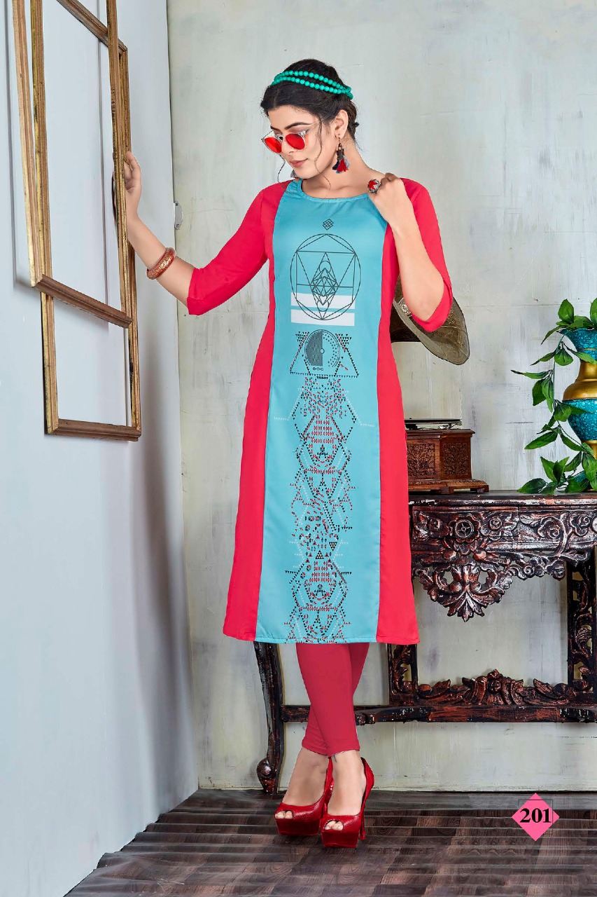 tunic house hezal 4 viscous rayon modern look kurti catalog