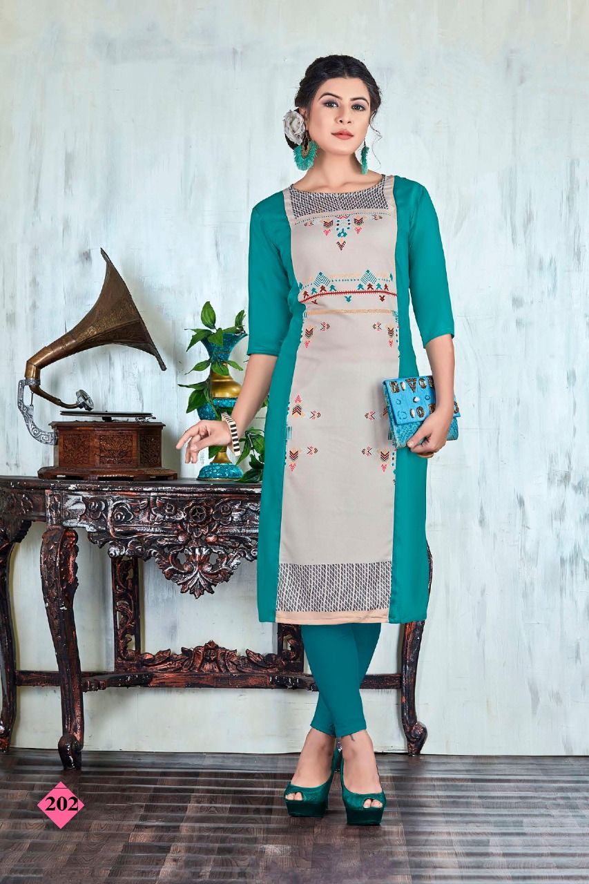 tunic house hezal 4 viscous rayon modern look kurti catalog