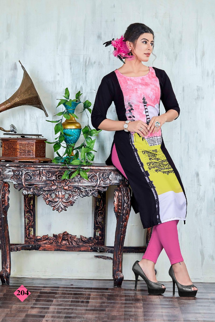 tunic house hezal 4 viscous rayon modern look kurti catalog