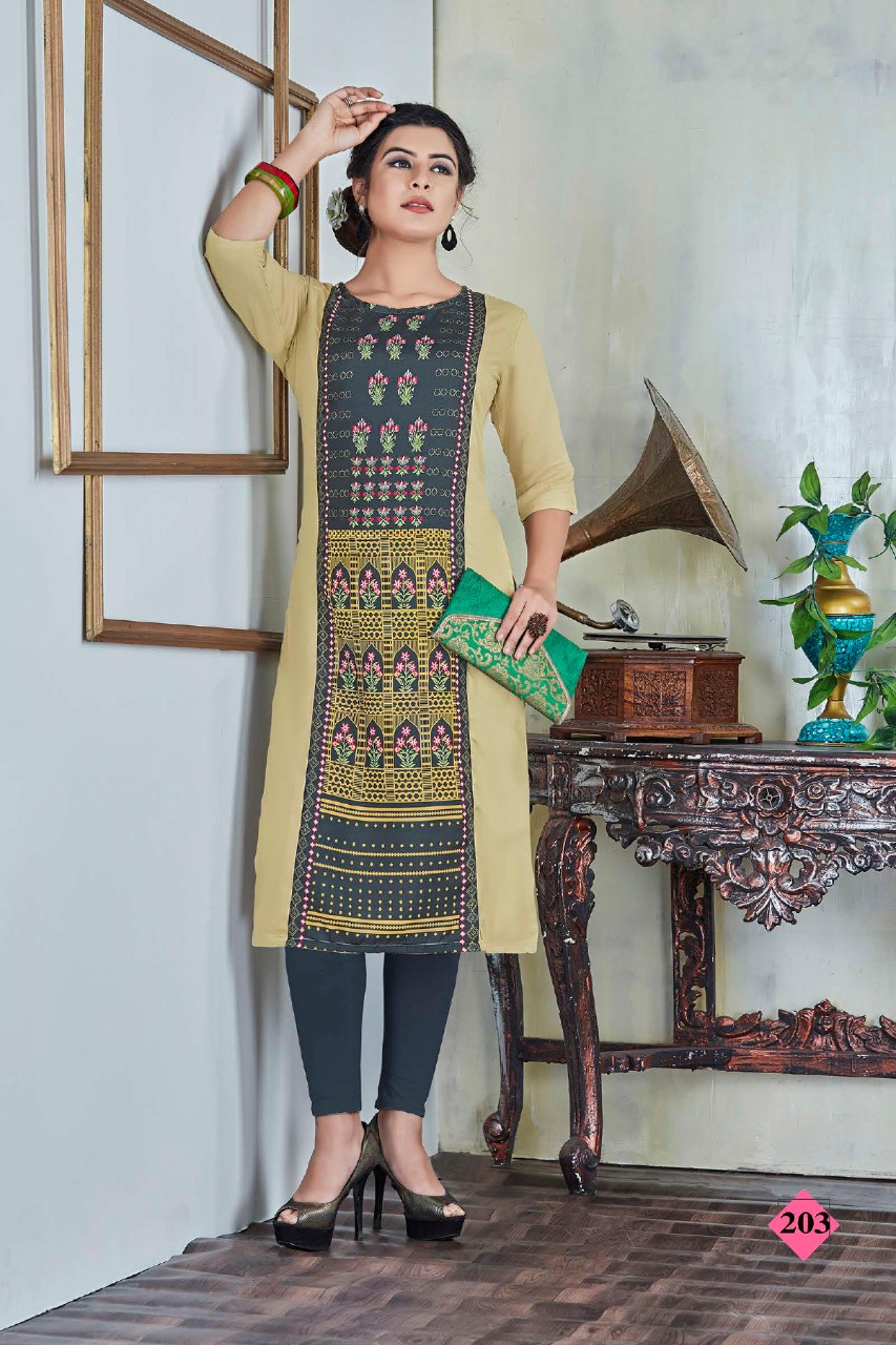 tunic house hezal 4 viscous rayon modern look kurti catalog