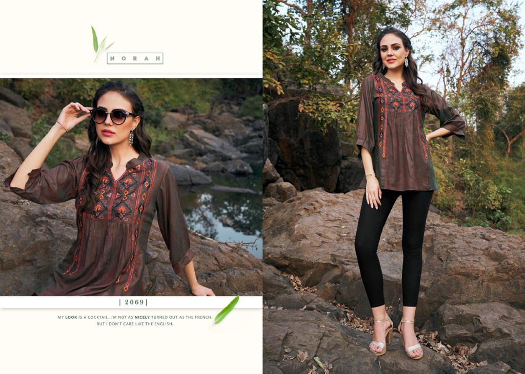 tunic house nano rayon graceful look short tops catalog