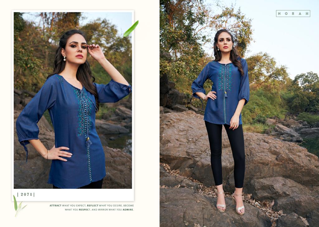 tunic house nano rayon graceful look short tops catalog