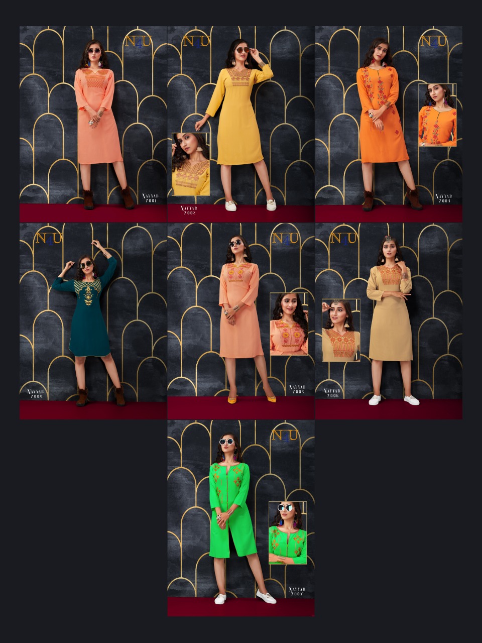 tunic house nayyab rayon modern look kurti catalog