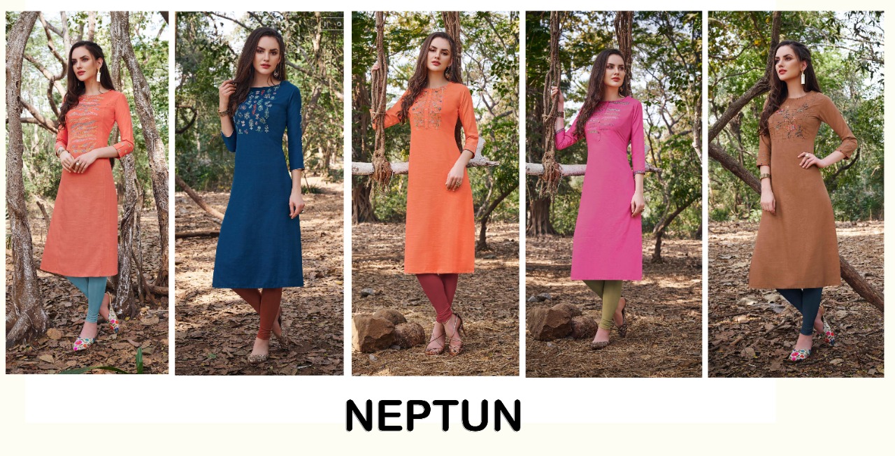 tunic house neptune rayon classic trendy look kurti catalog