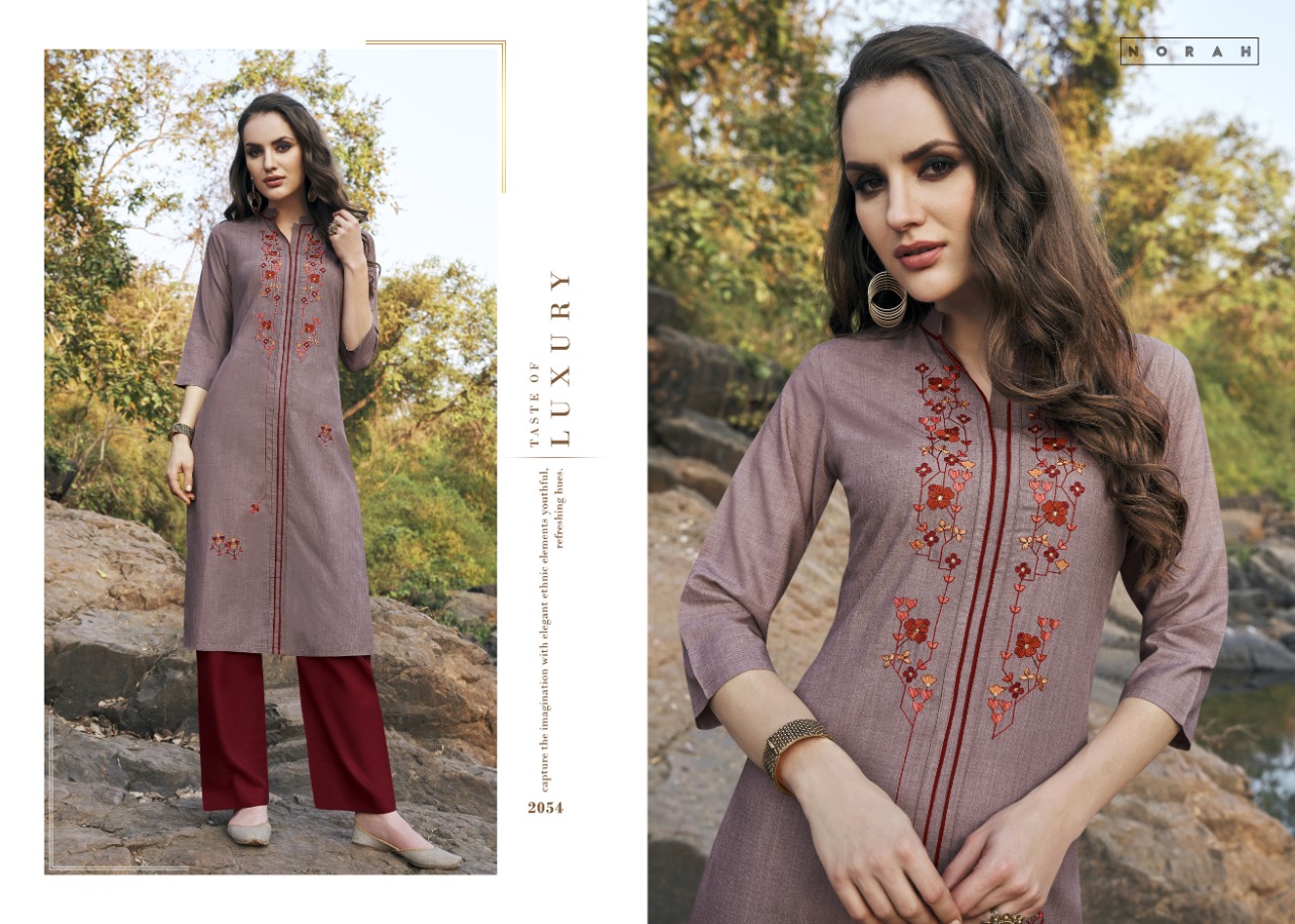 tunic house netal cotton decent embroidary look kurti catalog