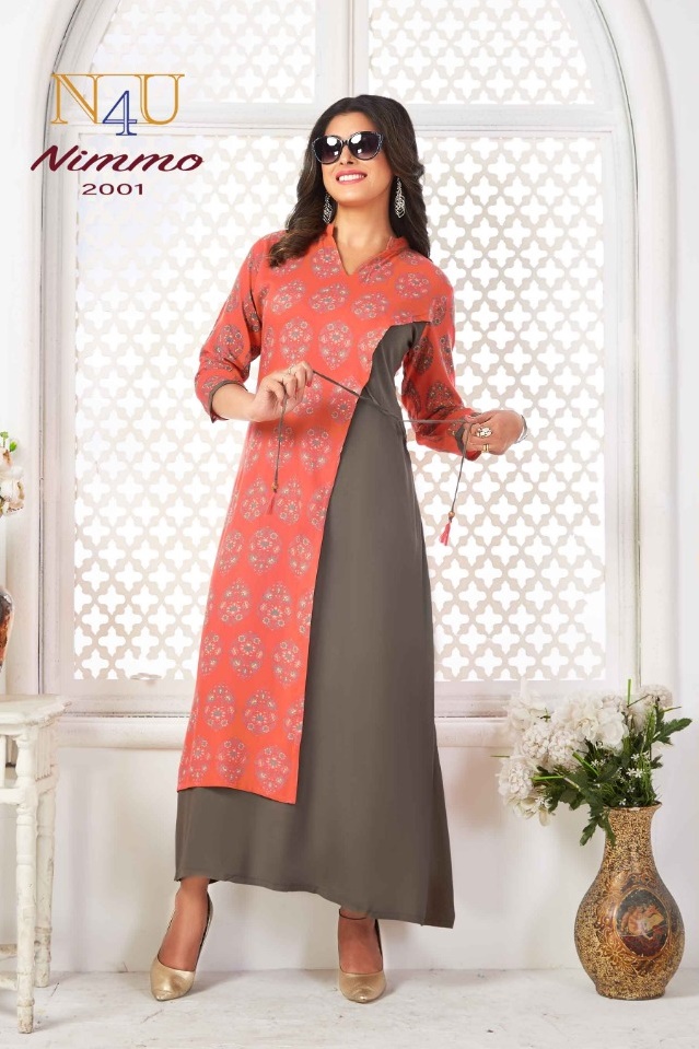 tunic house nimmo viscose stylish look kurti catalog