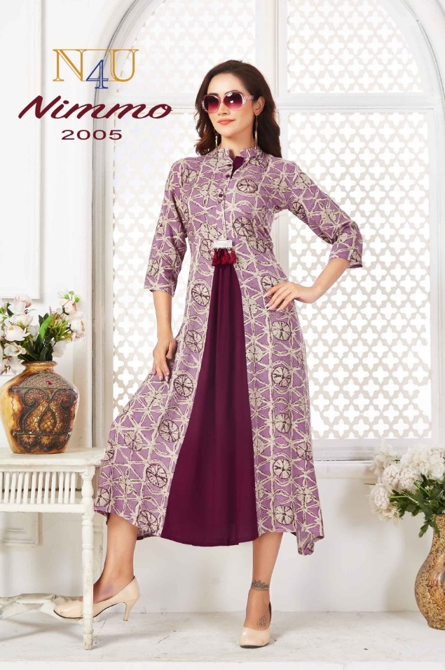 tunic house nimmo viscose stylish look kurti catalog