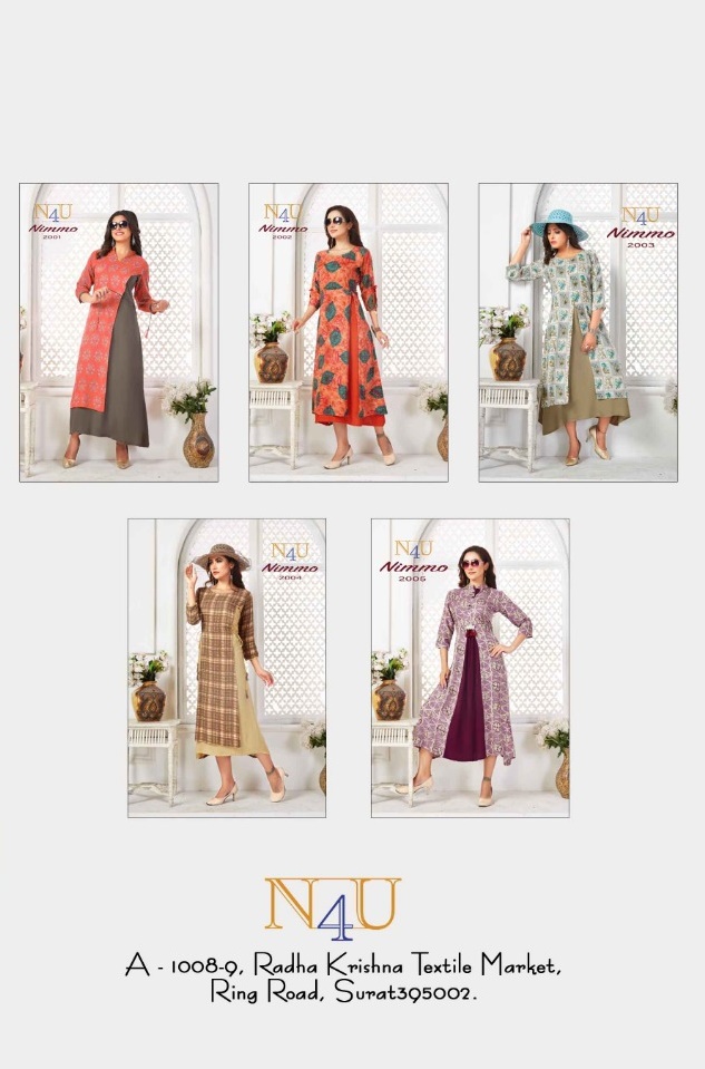 tunic house nimmo viscose stylish look kurti catalog