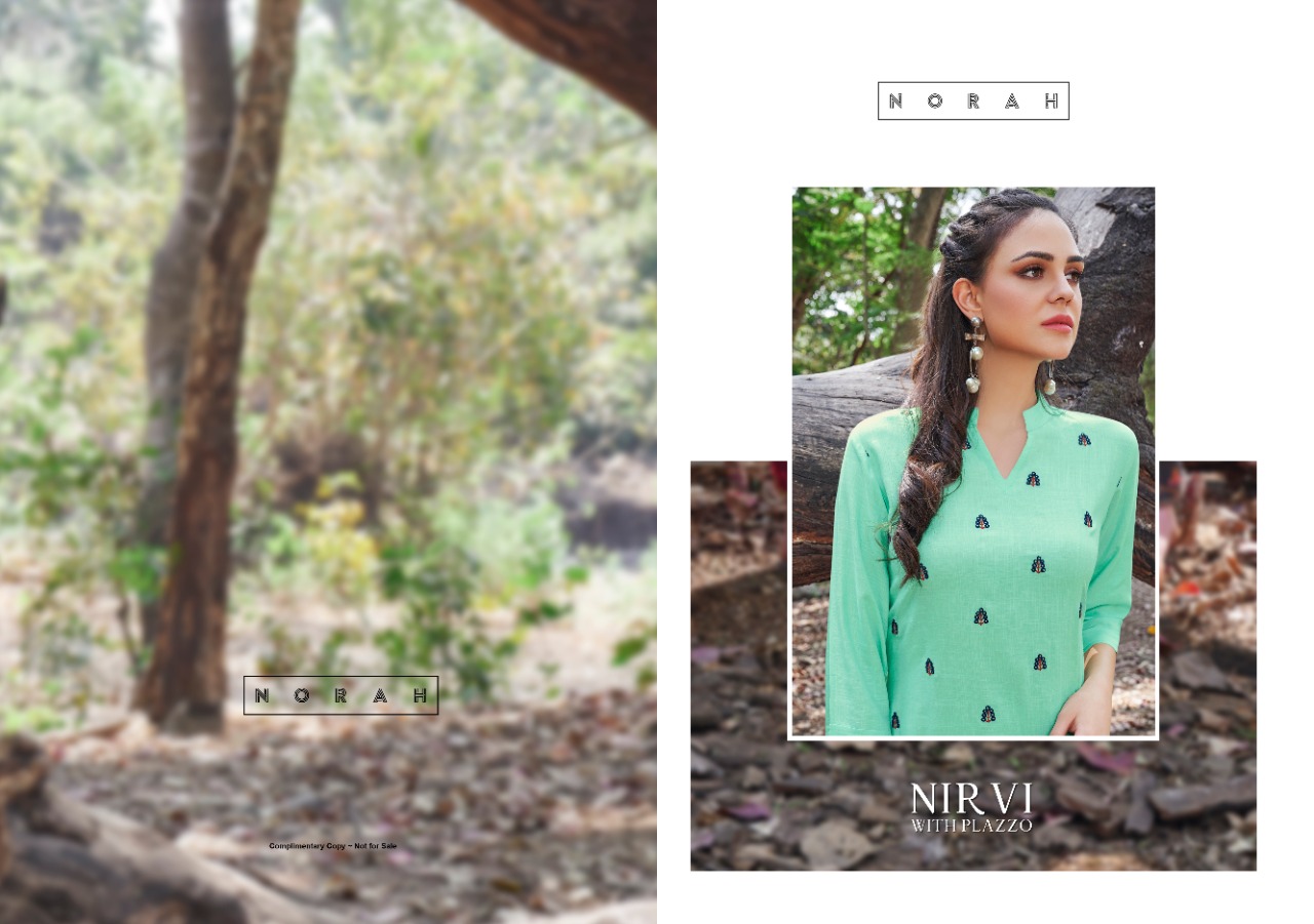 tunic house nirvi with plazo rayon elegant kurti  catalog