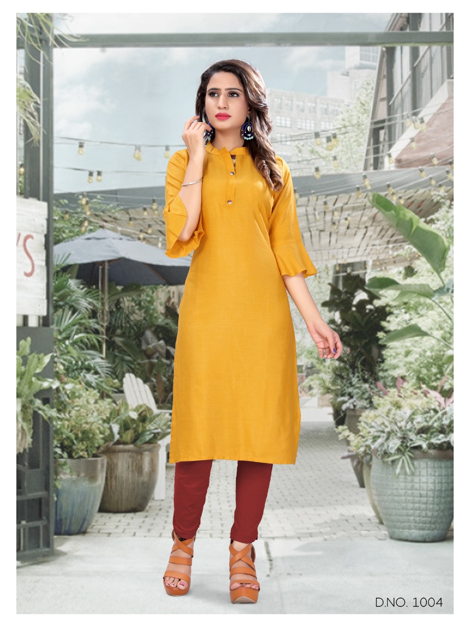 tunic house niya rayon casual wear kurti catalog