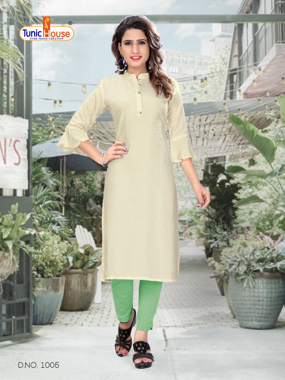 tunic house niya rayon casual wear kurti catalog