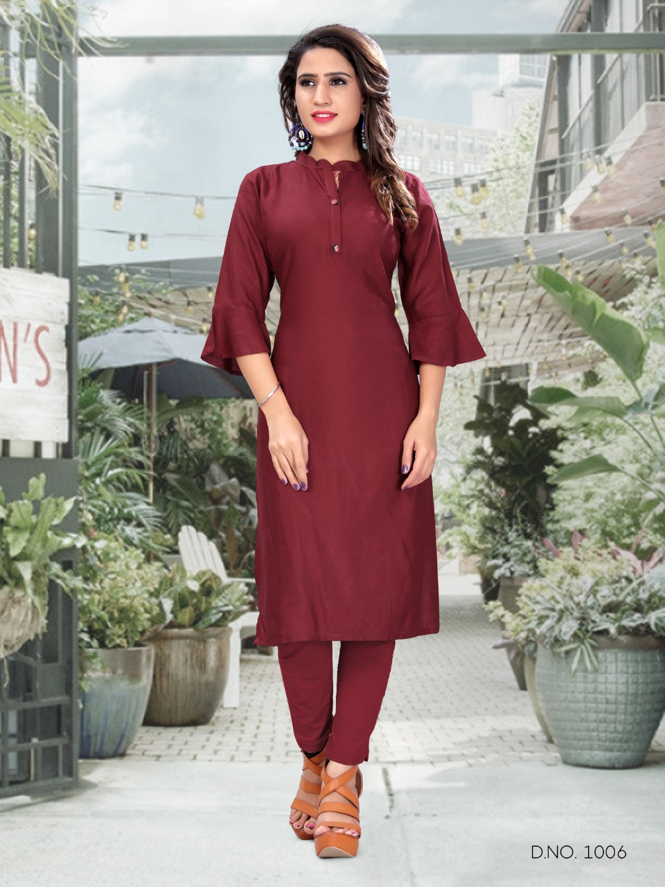 tunic house niya rayon casual wear kurti catalog