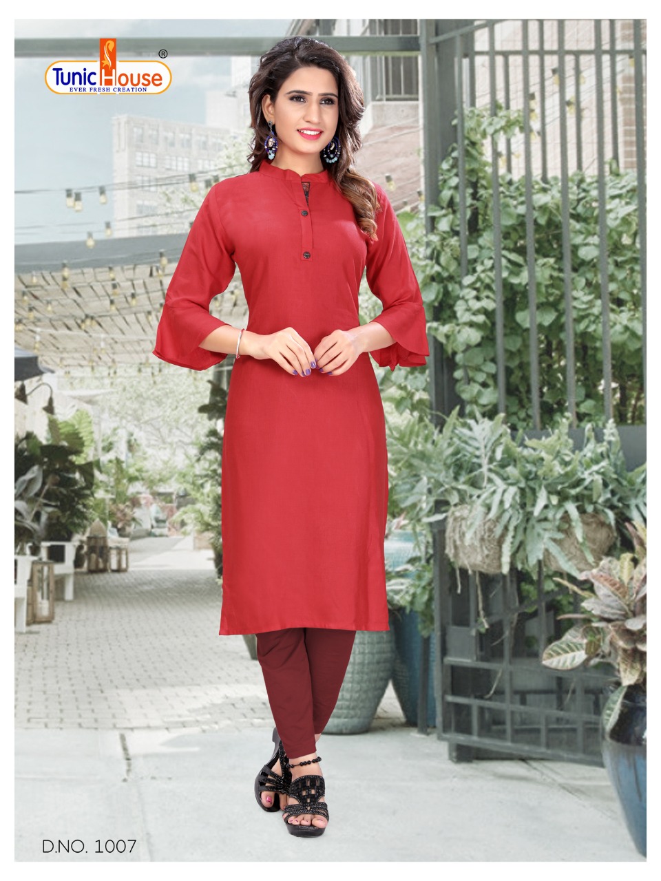 tunic house niya rayon casual wear kurti catalog