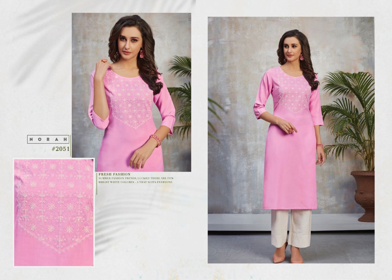 tunic house norja rayon graceful look kurti catalog