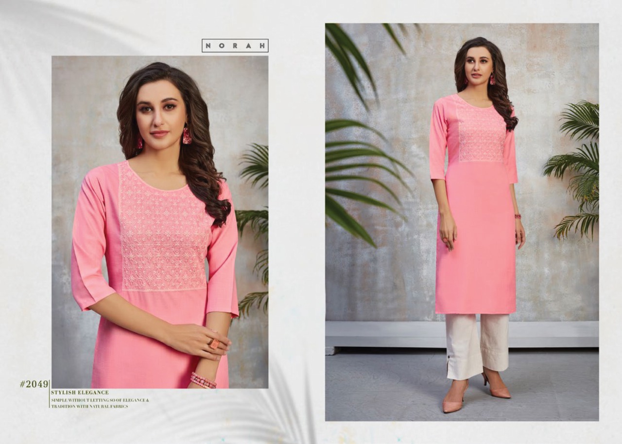 tunic house norja rayon graceful look kurti catalog