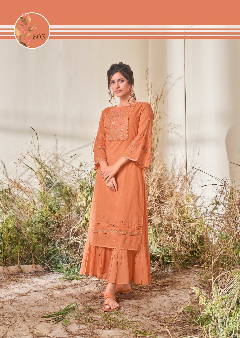 vink craft cotton innovative style long kurti catalog