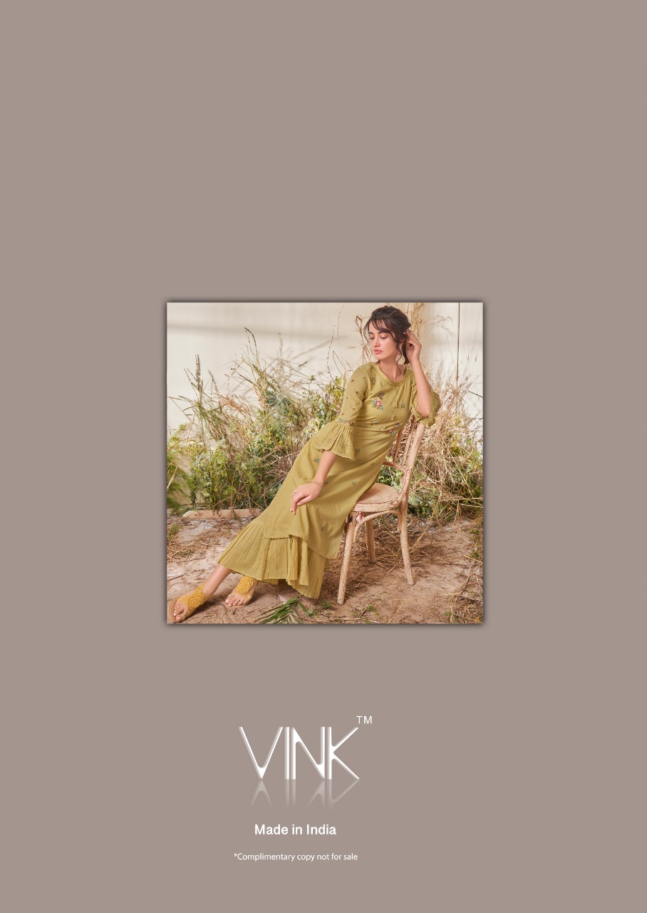 vink craft cotton innovative style long kurti catalog