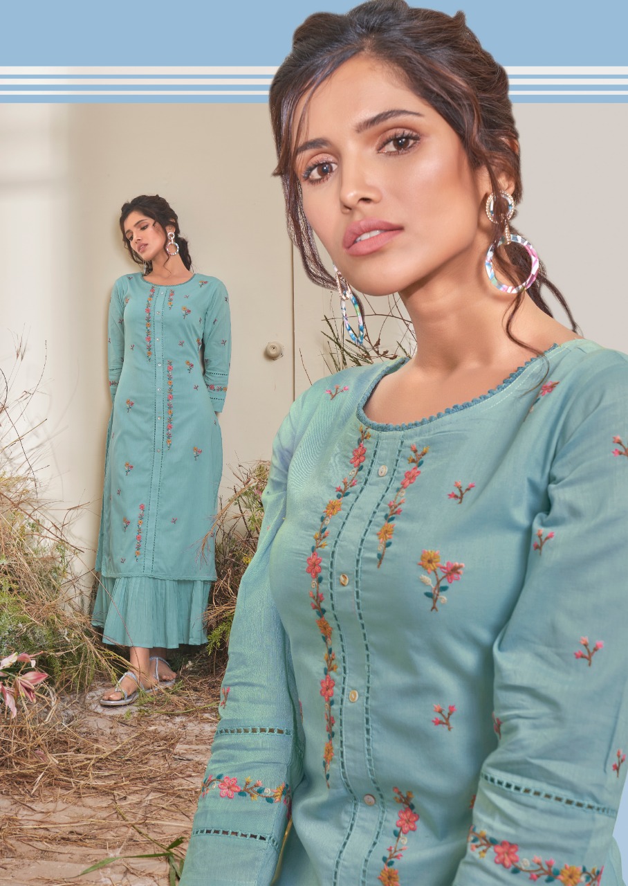 vink craft cotton innovative style long kurti catalog