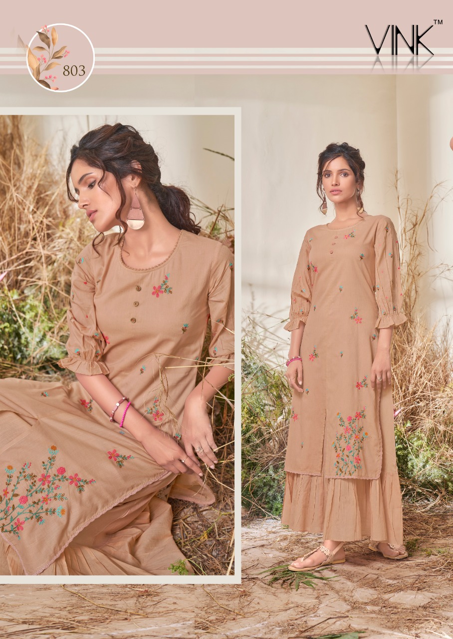 vink craft cotton innovative style long kurti catalog