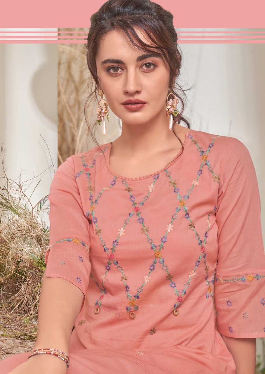 vink craft cotton innovative style long kurti catalog