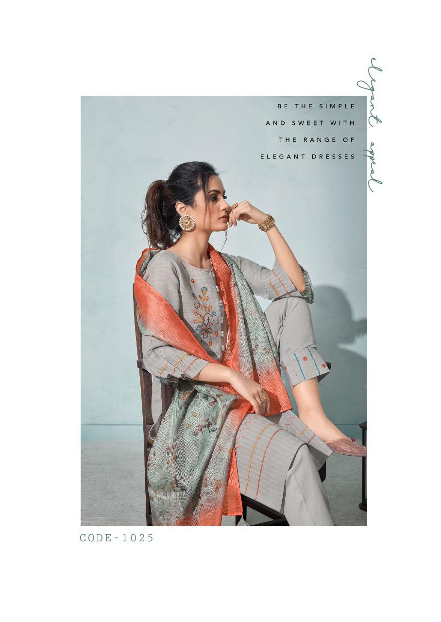 vink daisy cotton catchy look daisy kurti with pant dupatta catalog