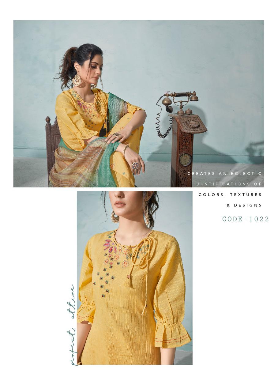 vink daisy cotton catchy look daisy kurti with pant dupatta catalog