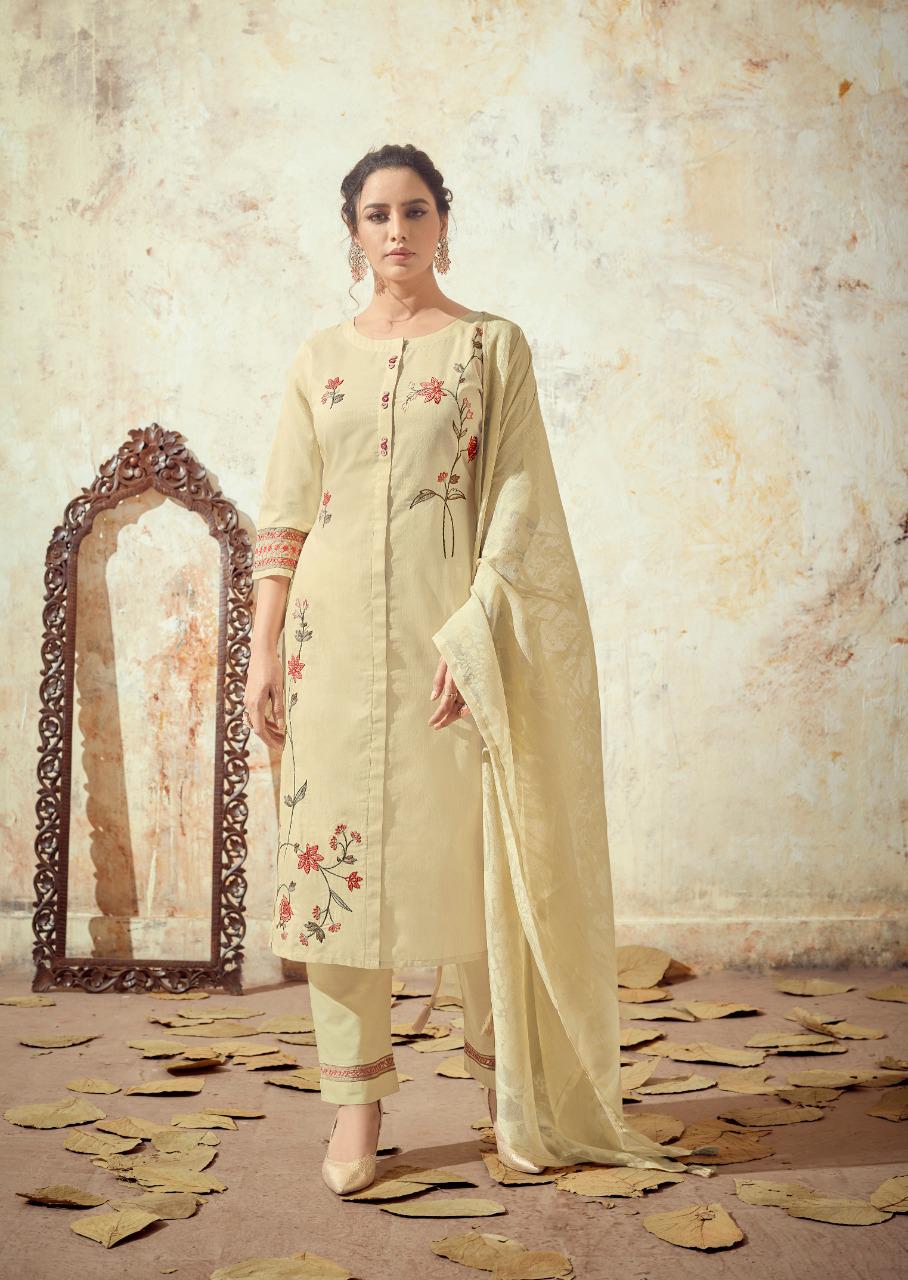 vink fern cotton new and modern style kurta with pant and dupatta catalog