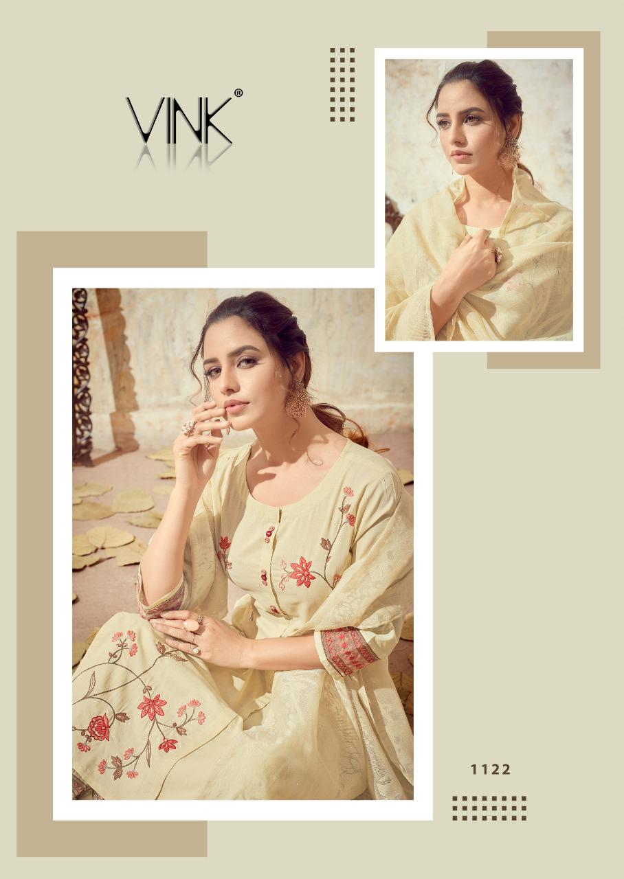 vink fern cotton new and modern style kurta with pant and dupatta catalog