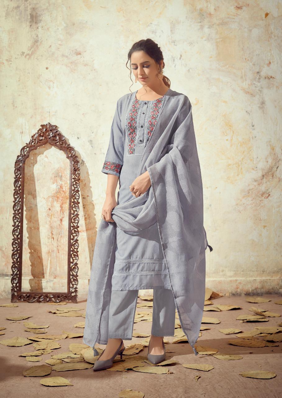 vink fern cotton new and modern style kurta with pant and dupatta catalog