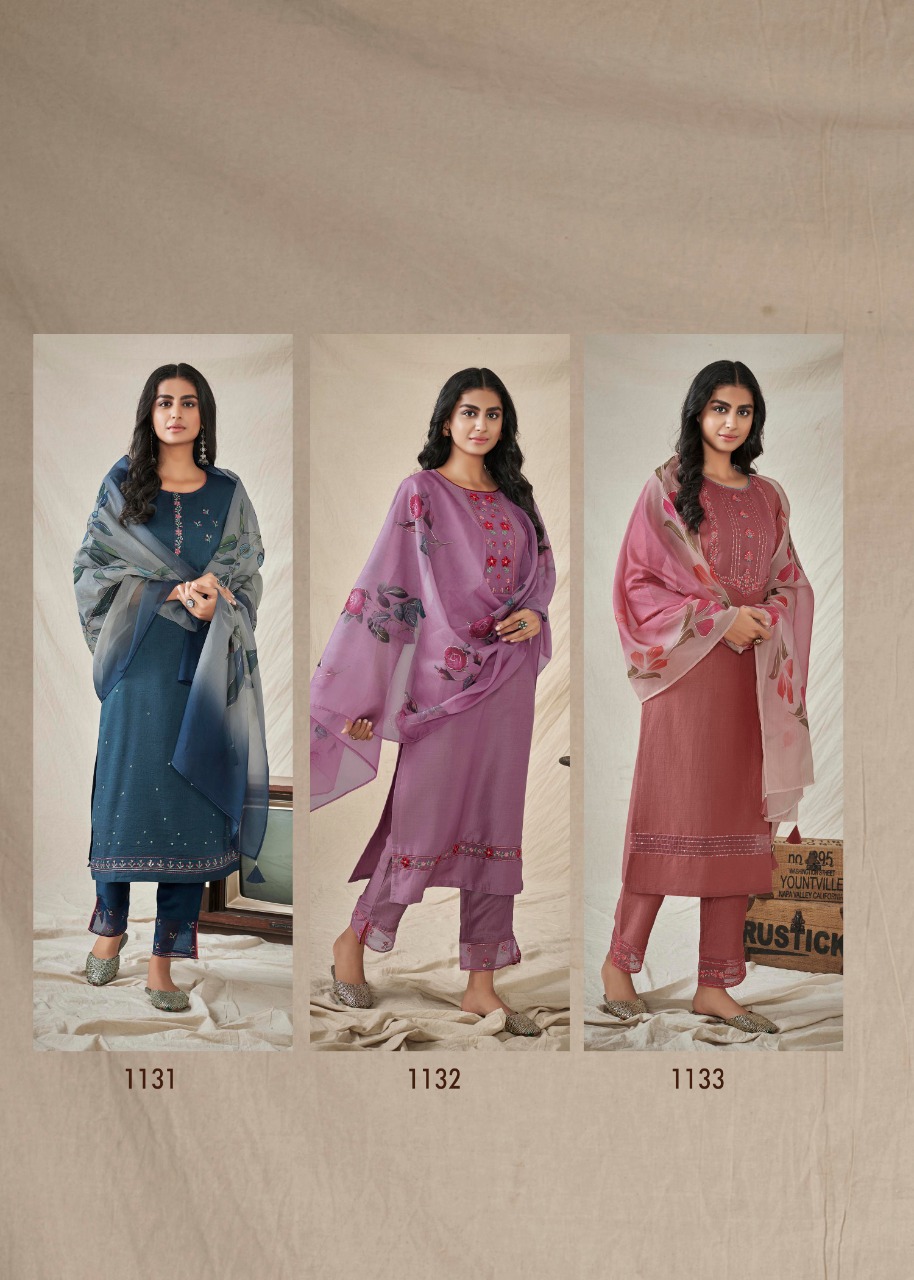 vink glamour silk new and modern style kurti with pant and dupatta catalog