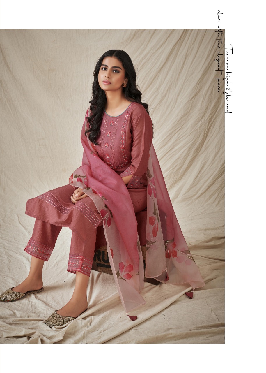 vink glamour silk new and modern style kurti with pant and dupatta catalog